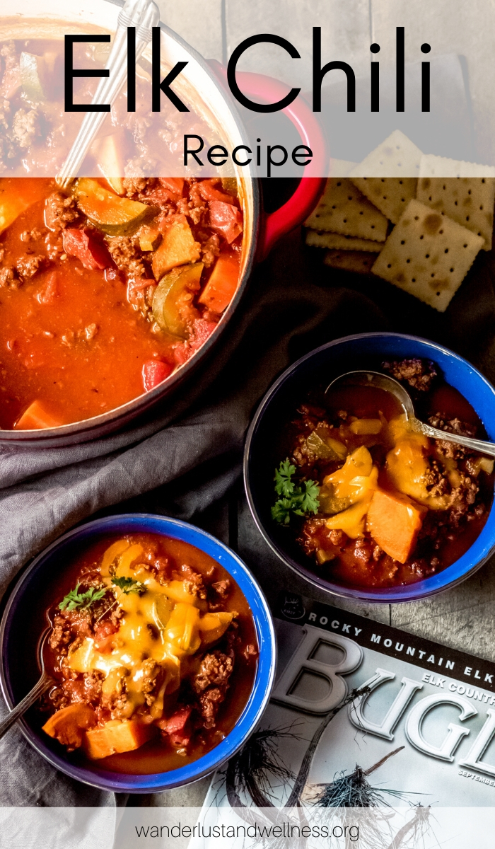 two bowls of elk chili