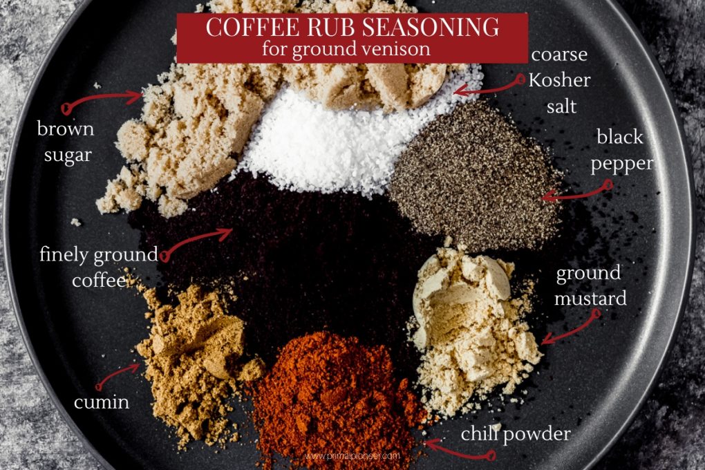 spices for a coffee rub seasoning