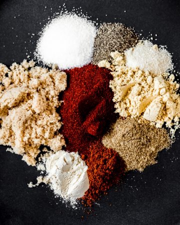 spices on a plate for a homemade seasoning blend
