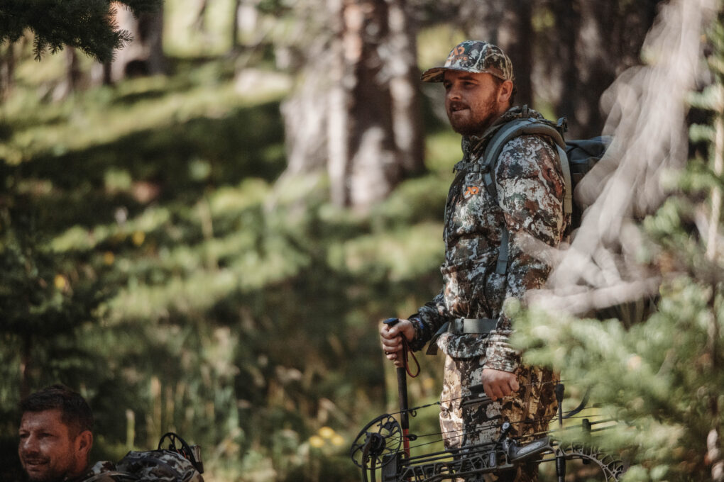 a man in first lite hunting apparel