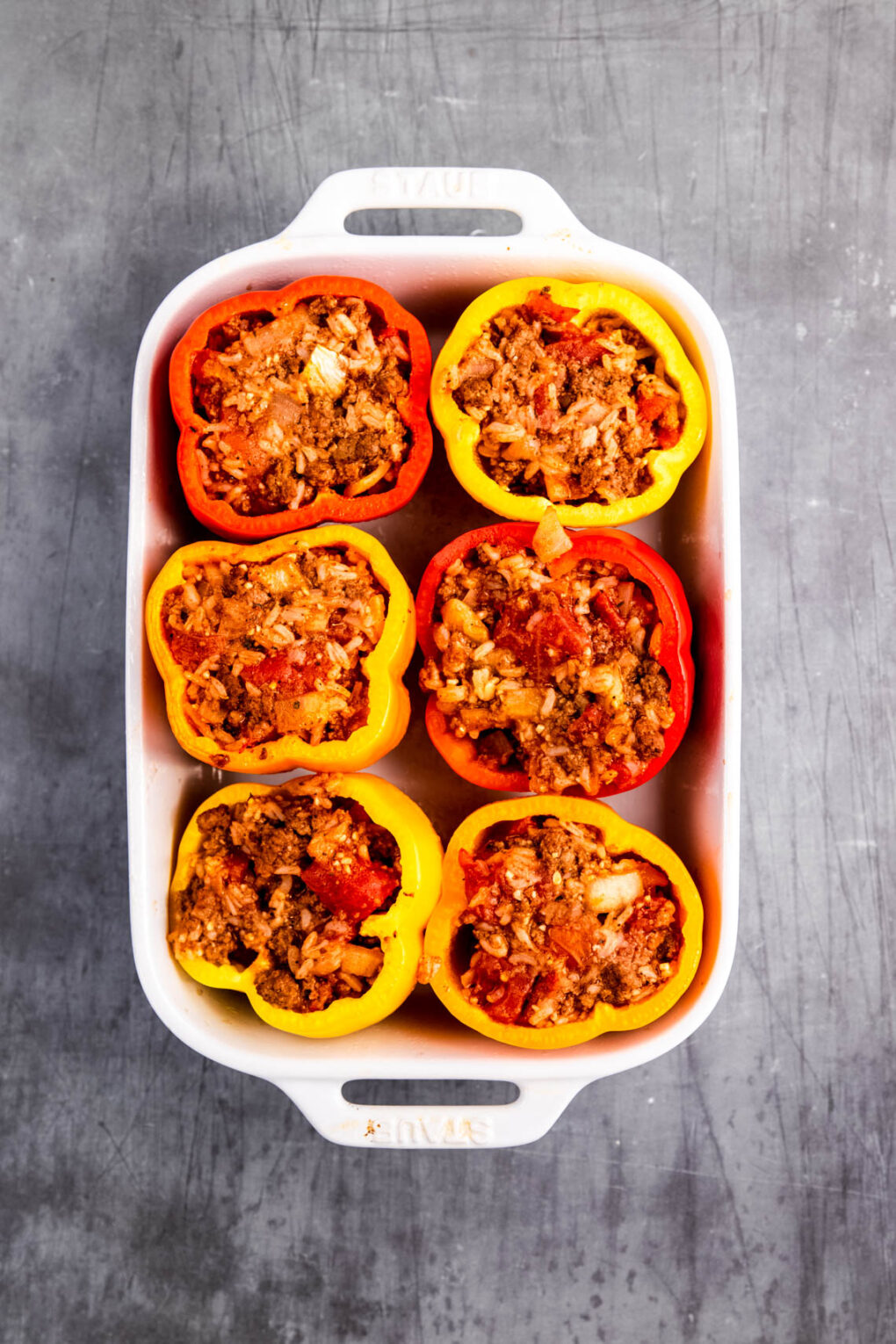 Bell Peppers filled with ground venison