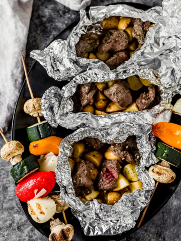 Elk Sirloin Steak and Potato Foil Packs-Cover image